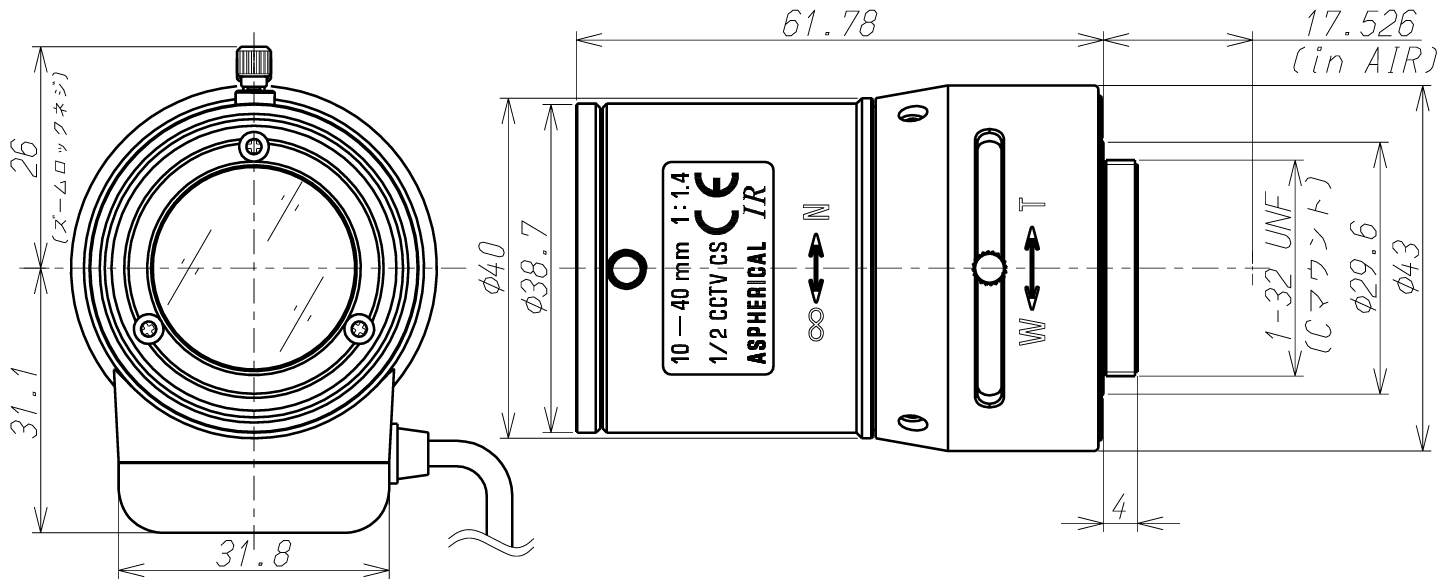 12VG1040ASIR-SQ Dimensions