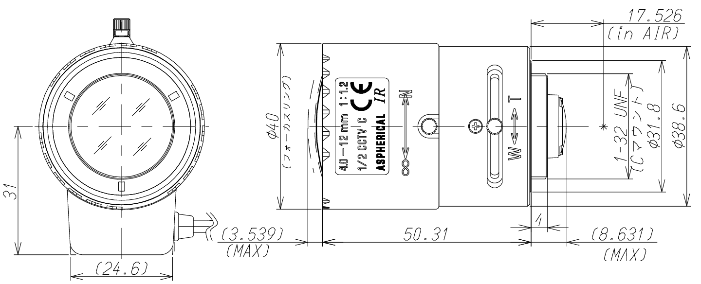 12VG412ASIR-SQ Dimensions