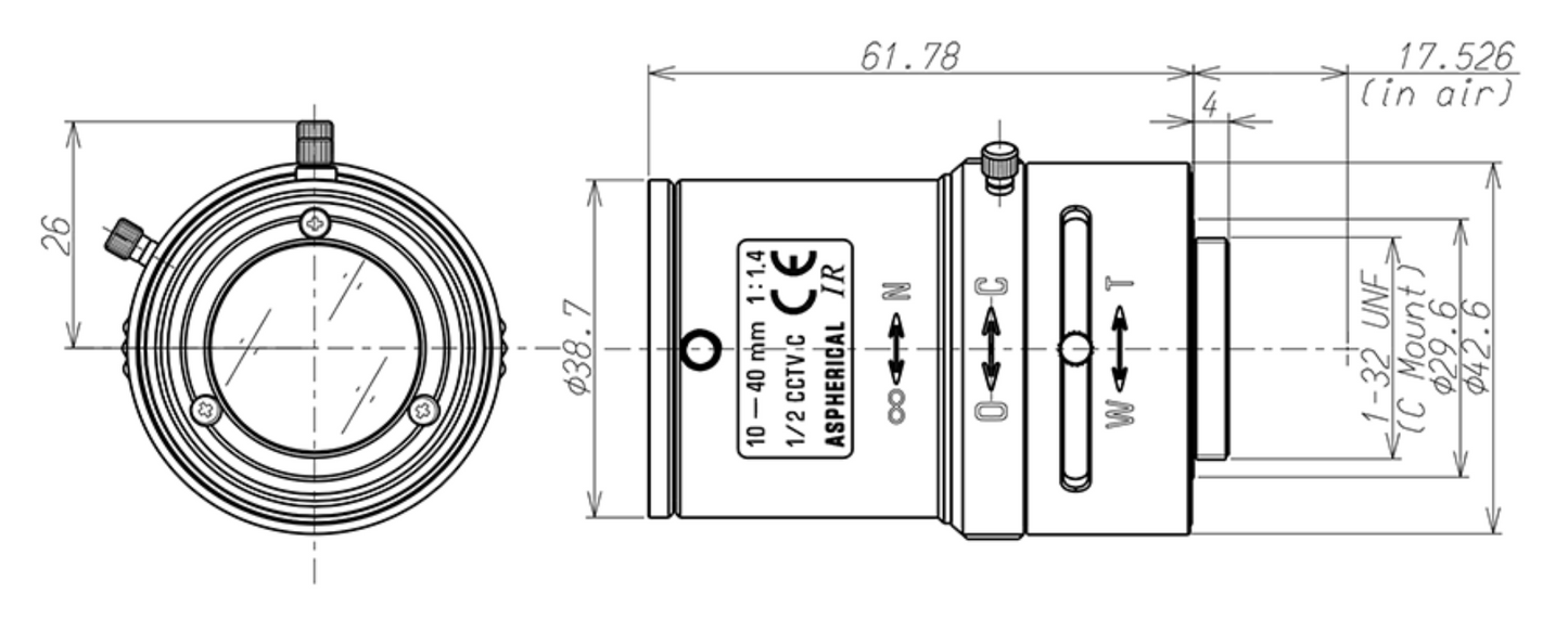 12VM1040ASIR Dimensions