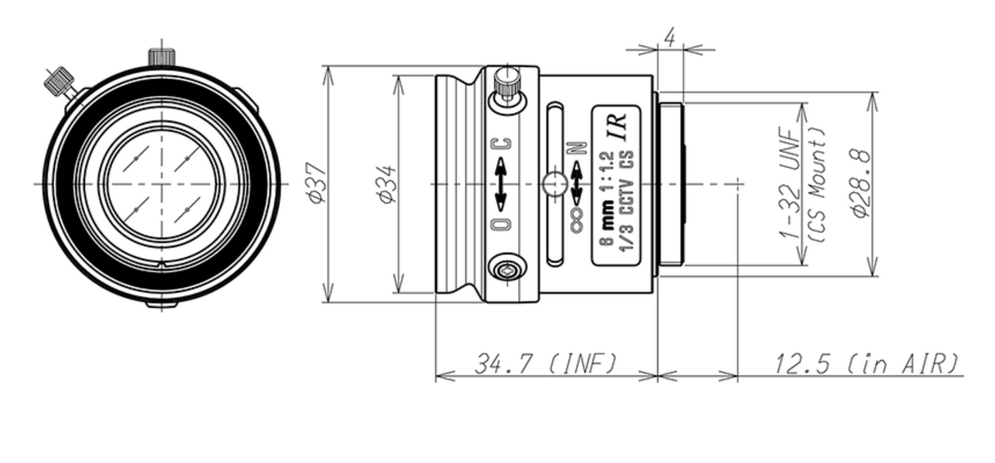 13FM06IR Dimensions