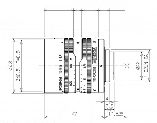 FL-CC1614-5M Dimensions Diagram