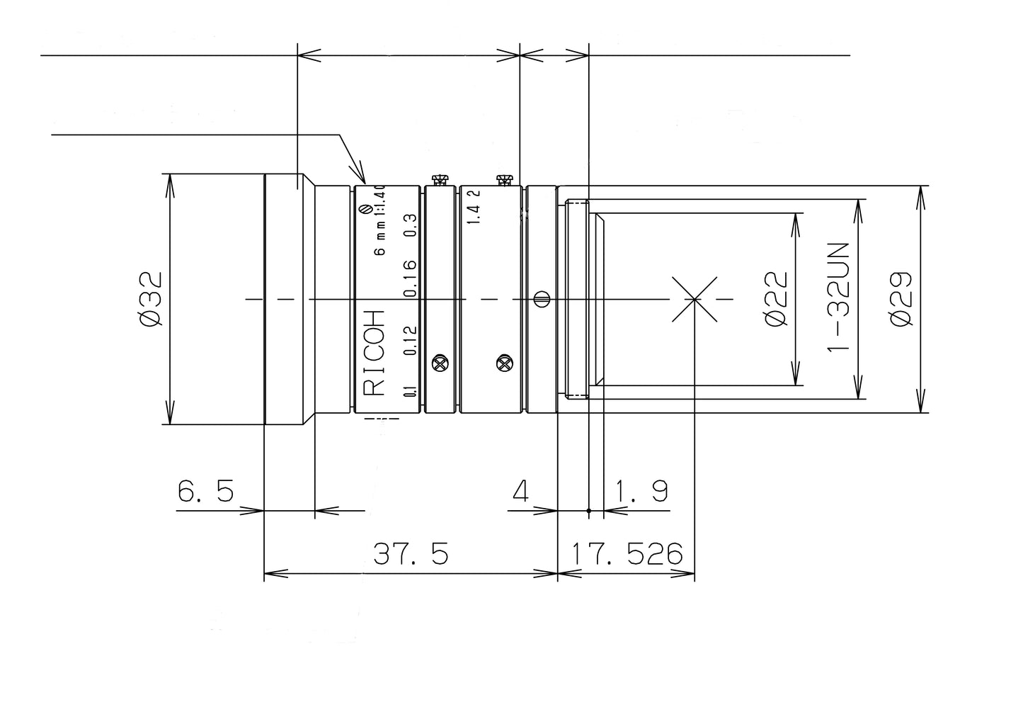 FL-HC0614-2M Dimensions Diagram