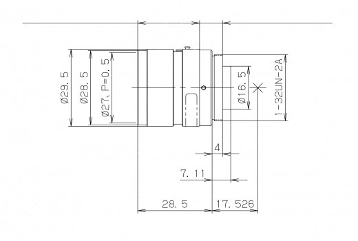 FL-HC1214-2M Dimensions Diagram
