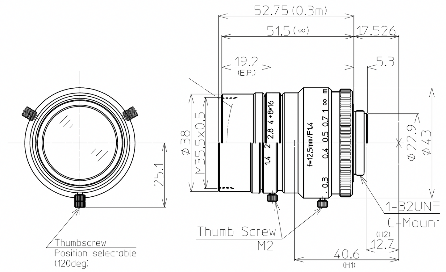 LM12HC-SW Dimensions