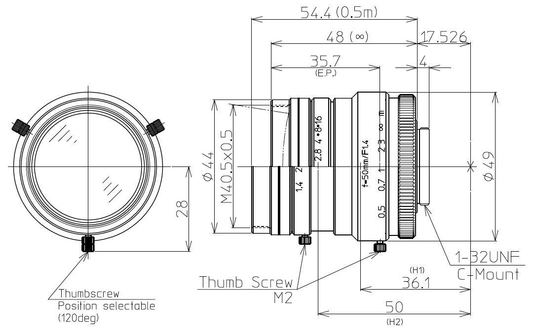 LM50HC-SW Dimensions
