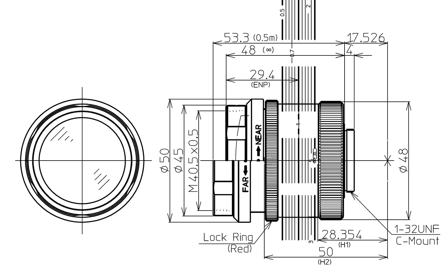 LM50HC-V Dimensions