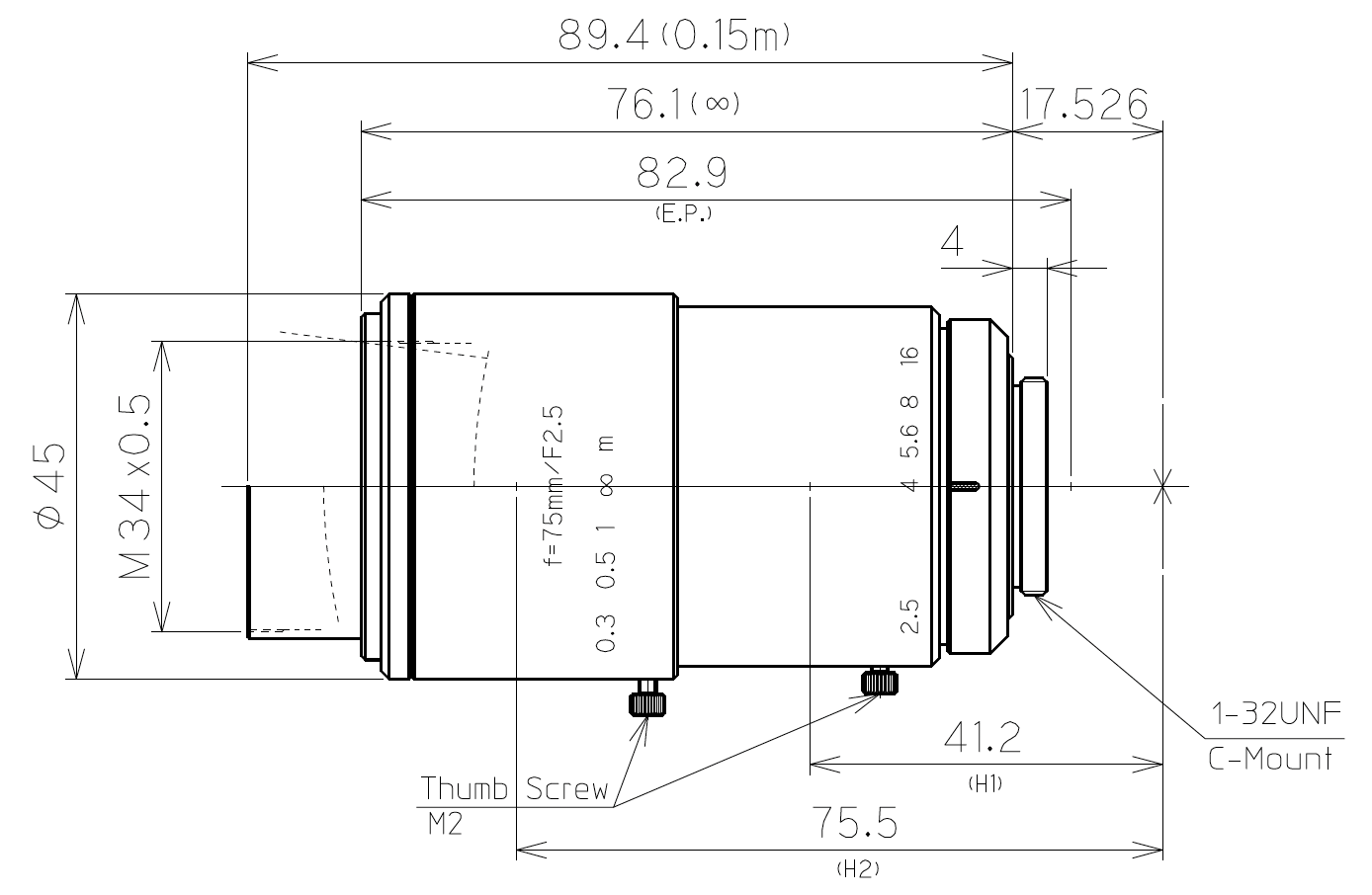 LM75FC24M Dimensions