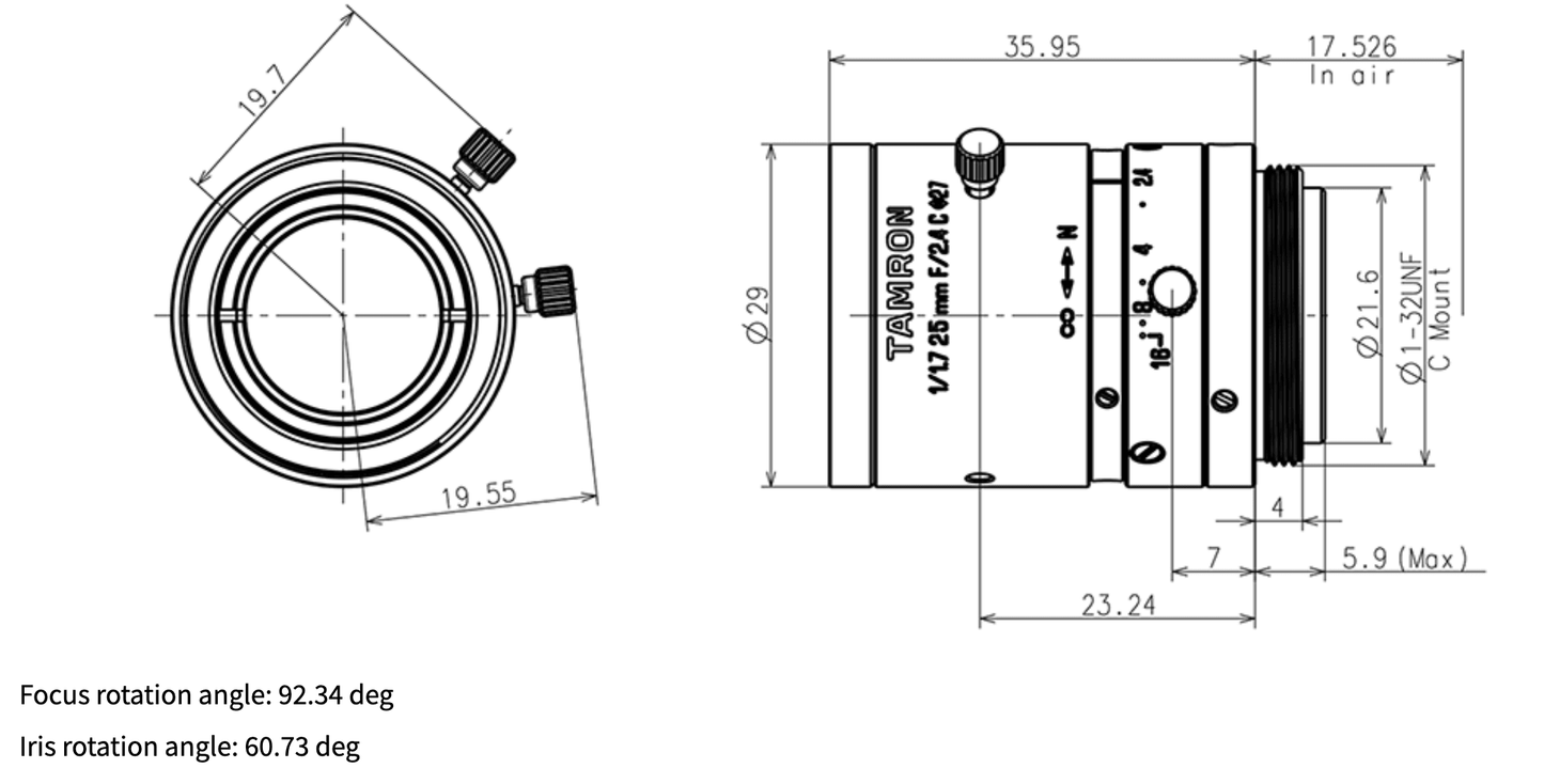 M117FM25 Dimensions