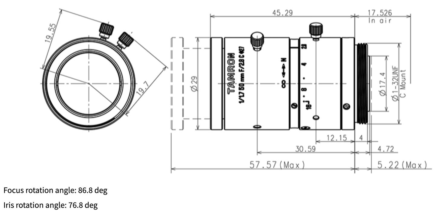 M117FM50 Dimensions
