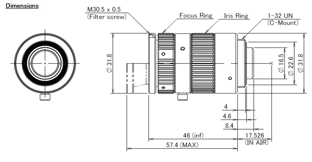 M2528-MPX Dimensions