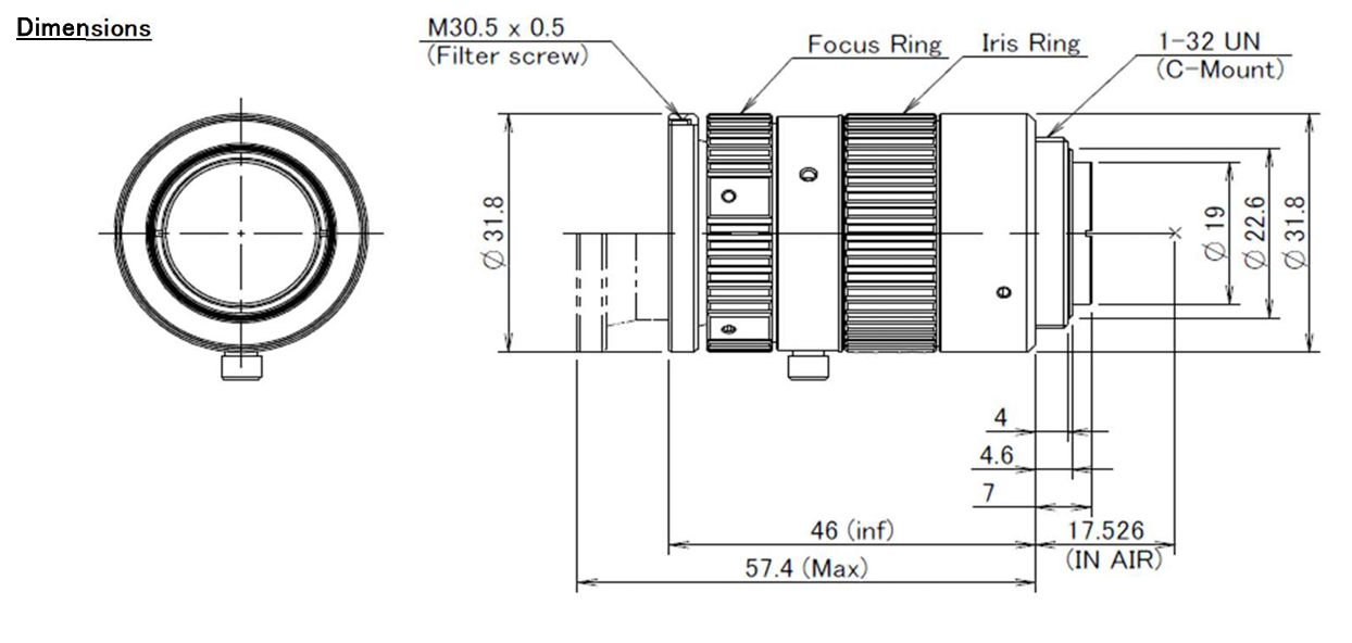 M5028-MPX Dimensions