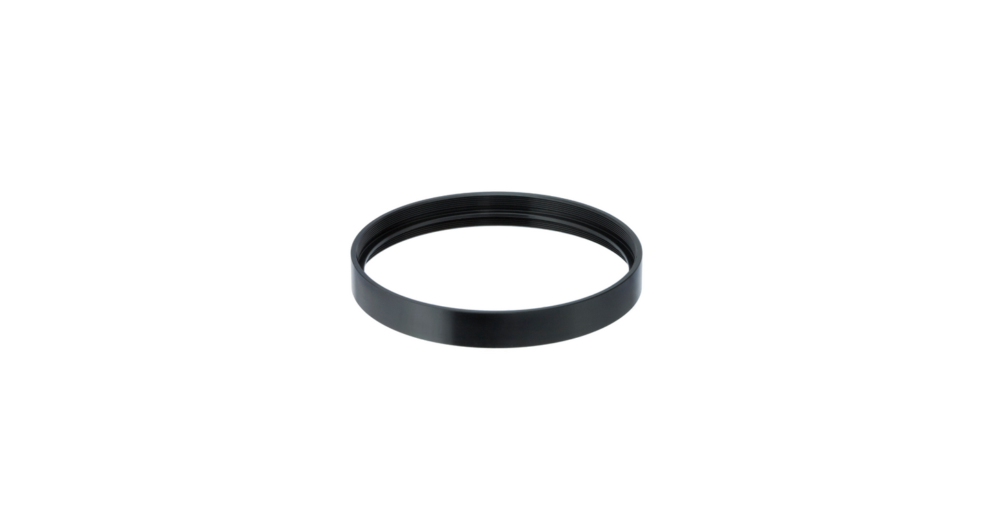 Black lens filter on a white background