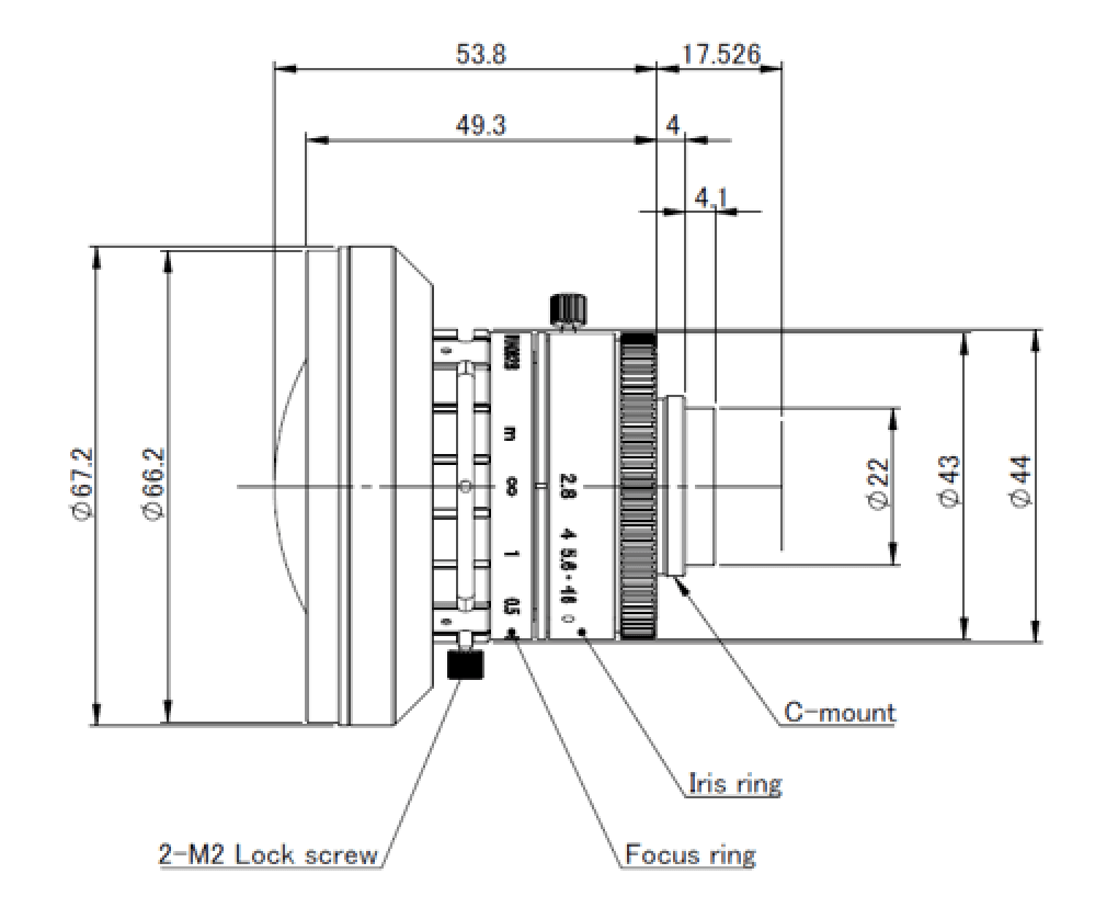 VS Technology VS-HVA0828 Compact Design Fixed Focal Length Lens - USA Security Systems