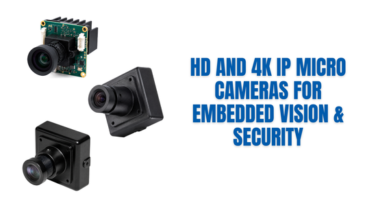 HD and 4K IP micro cameras for embedded vision and security applications