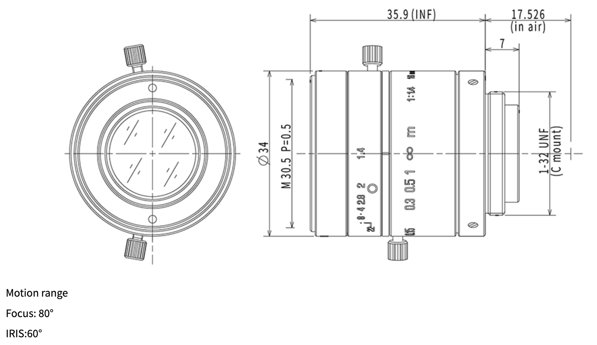 23FM16SP Dimensions