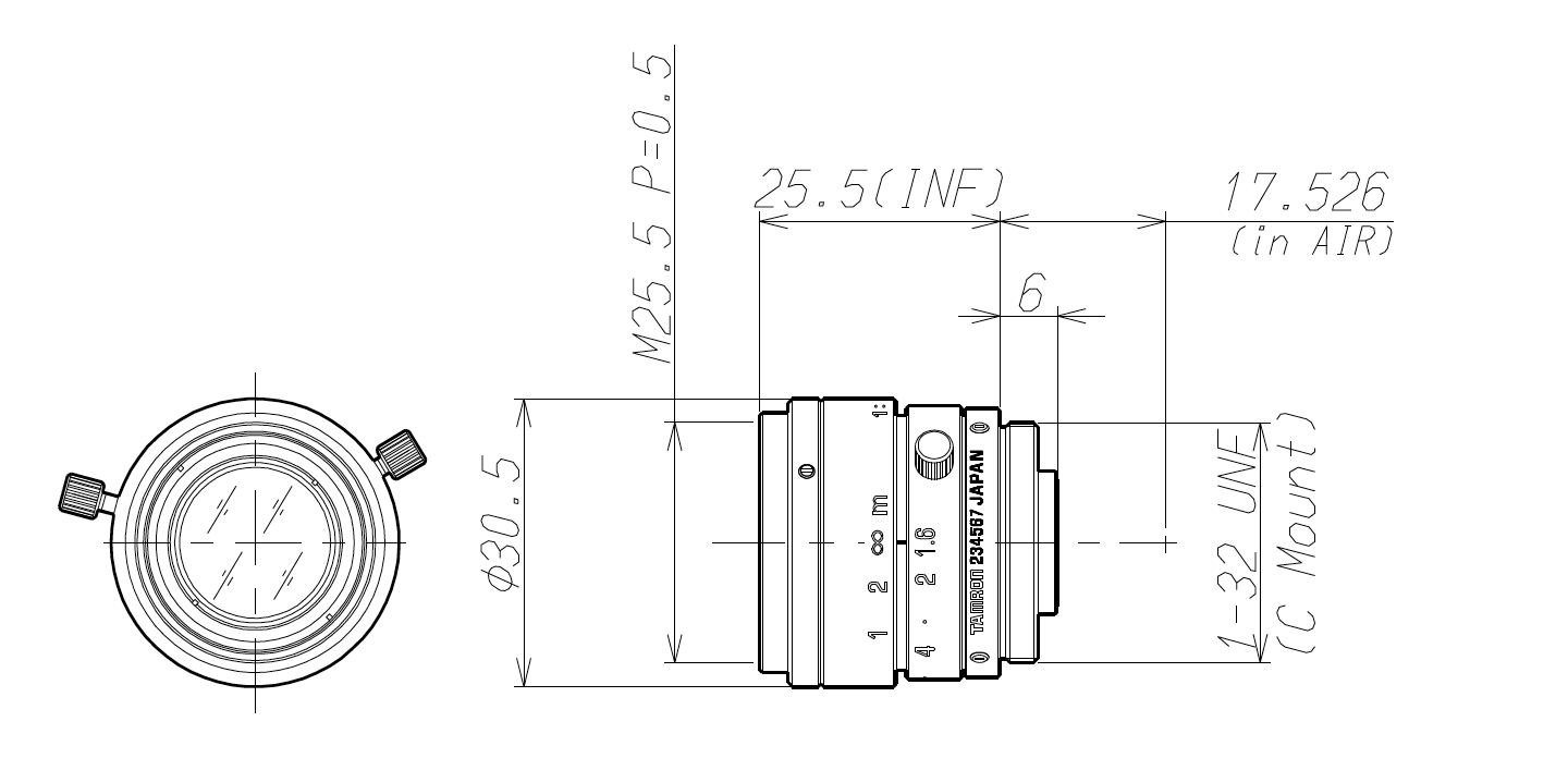 23FM25L Dimensions