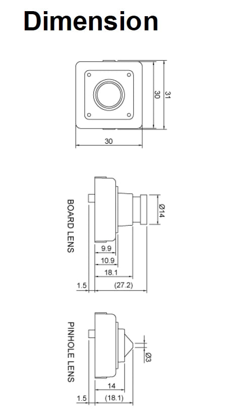IPX DQ-F3042DM 2.2MP 30×30mm Miniature 3G-SDI Camera