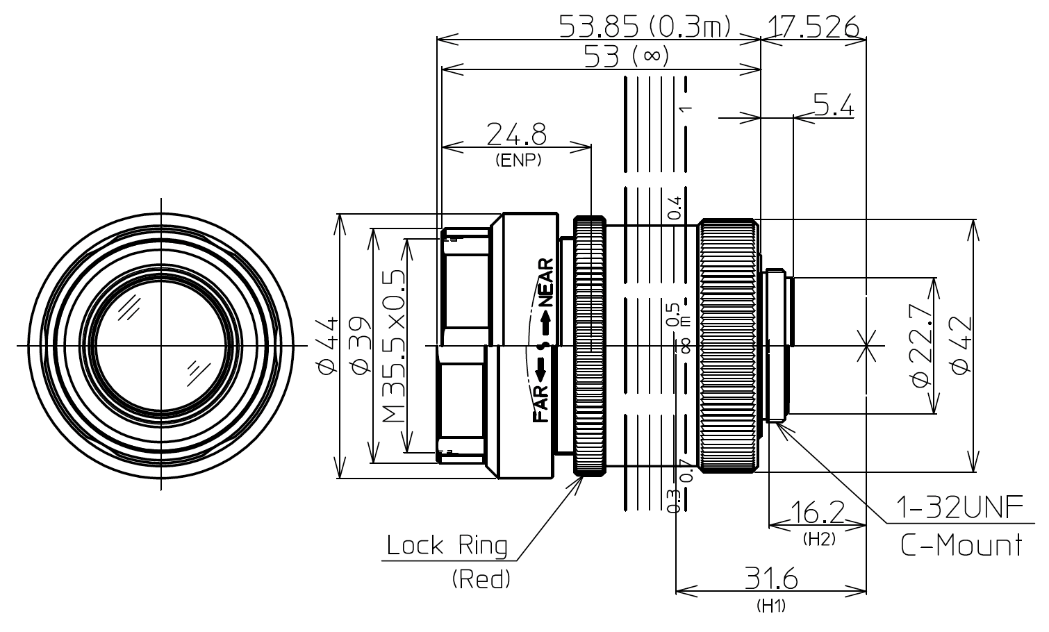 LM16HC-V Dimensions