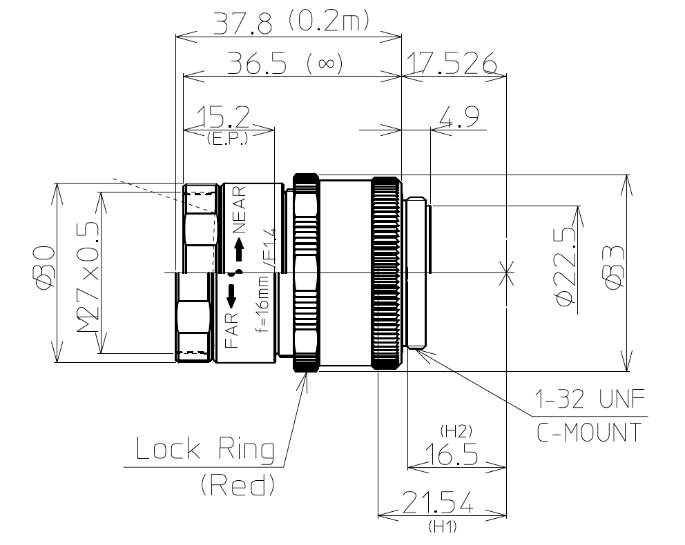 LM16JCM-WP Dimensions