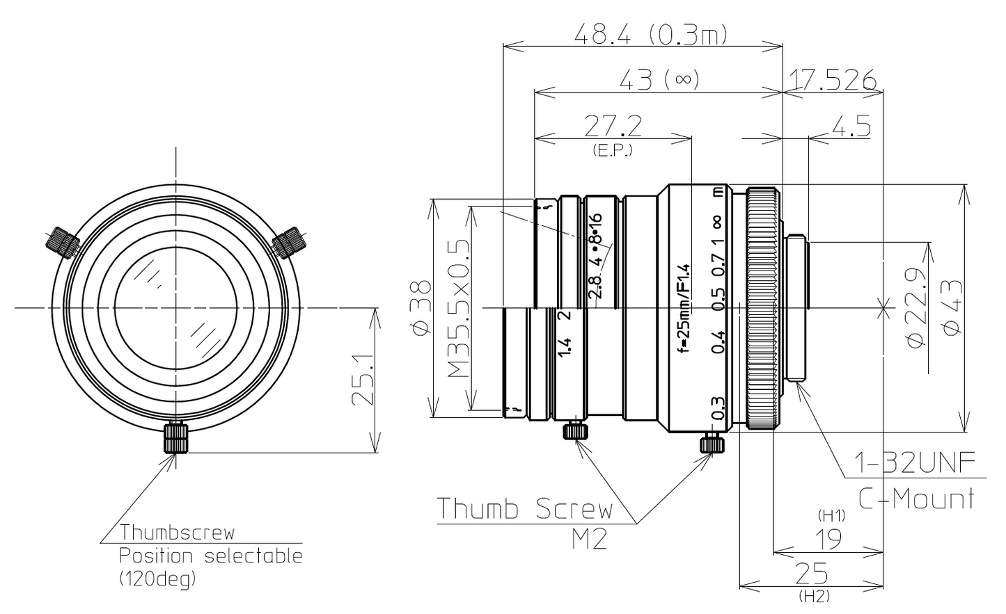 LM25HC-SW Dimensions