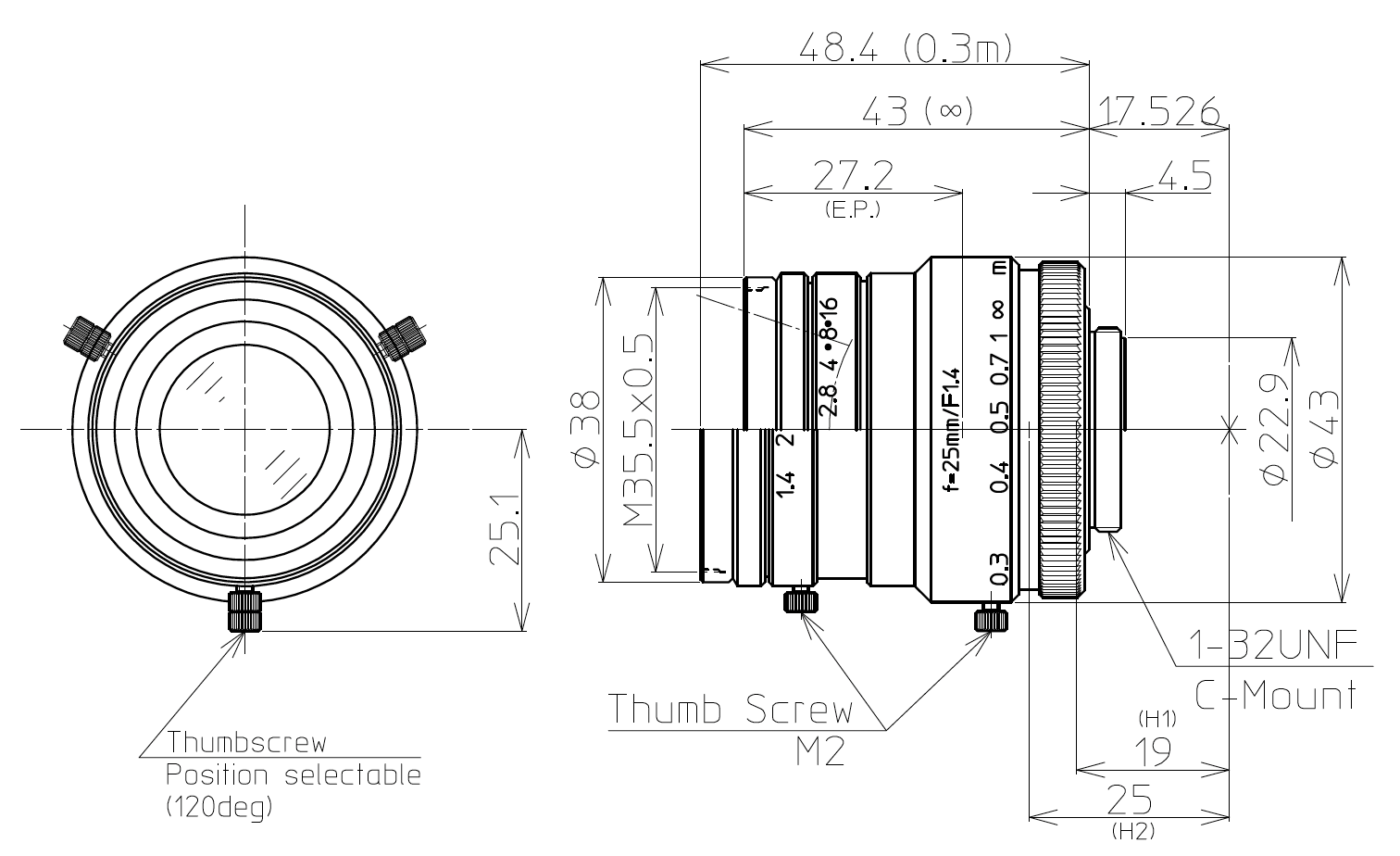 LM25HC-SW Dimensions