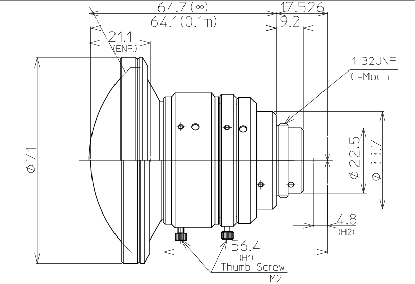 Kowa LM4HC 1" 4.7mm 5MP C-Mount Lens Compatible With Sony IMX174, CMOSIS CMV4000 and Sony IMX249 sensors and many more