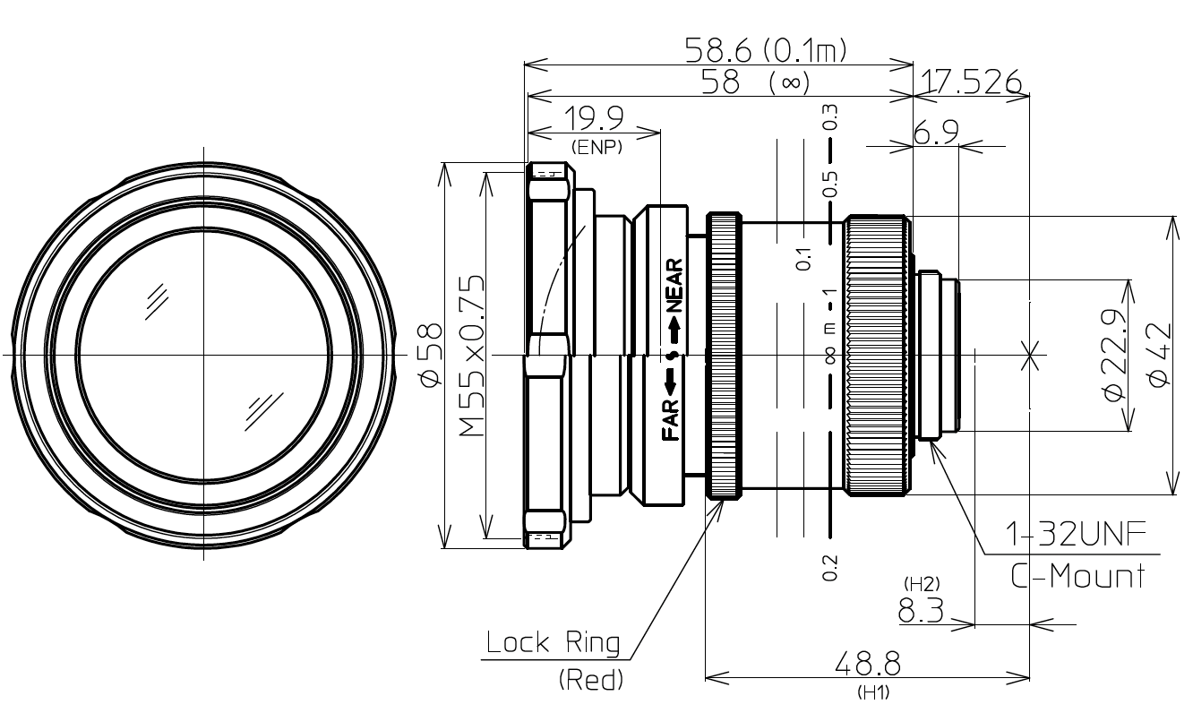 LM8HC-V Dimensions