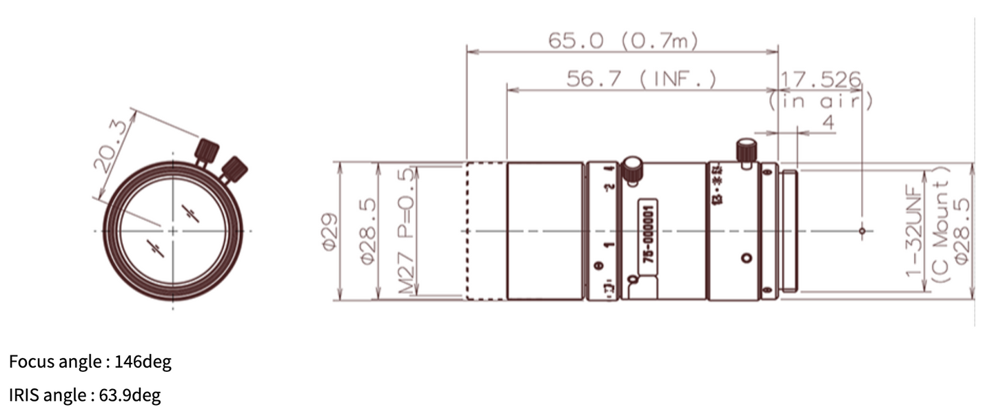 M112FM75 Dimensions