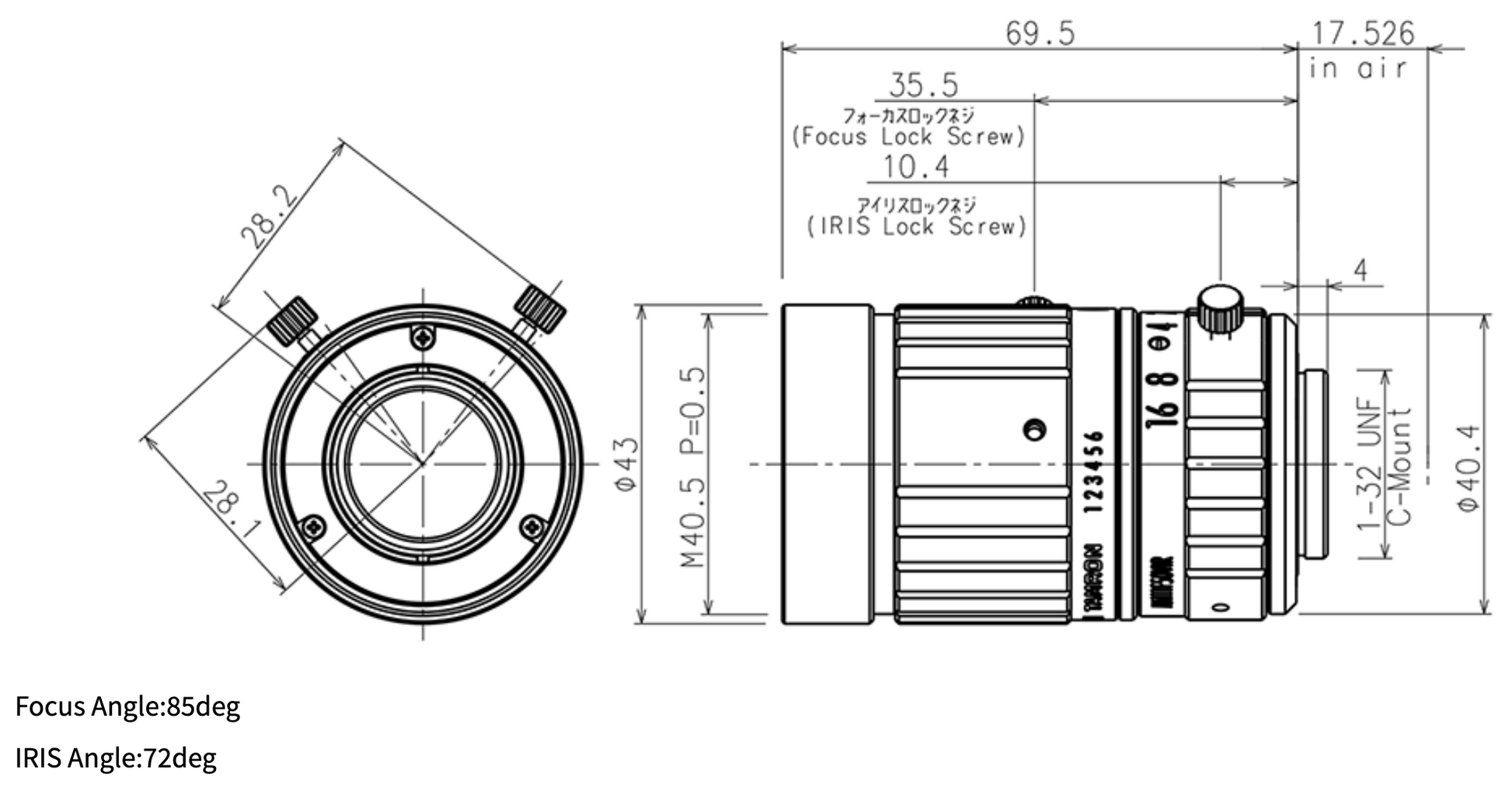 MA111F50VIR Dimensions