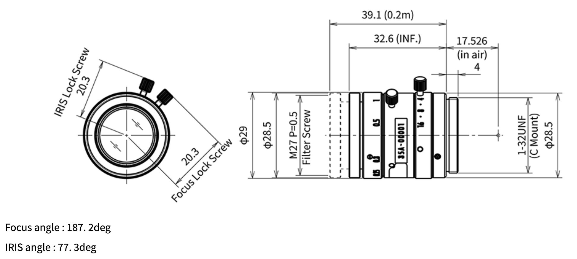 MA23F35V Dimensions