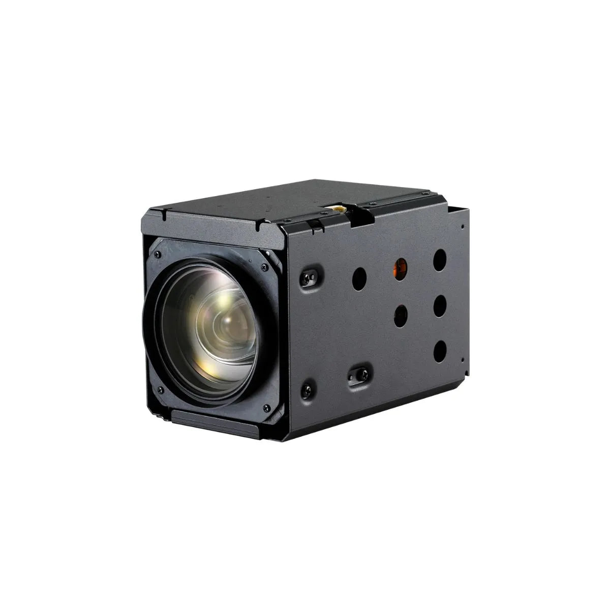 Black camera block camera module on a white background