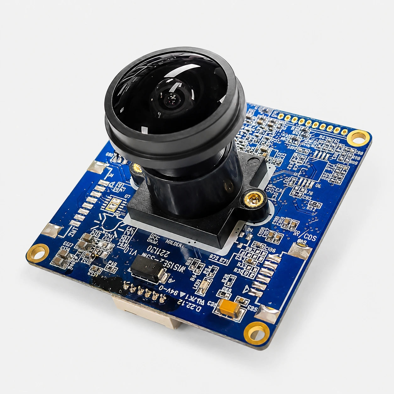 NM-542B28-W Camera module and blue circuit board on a white background
