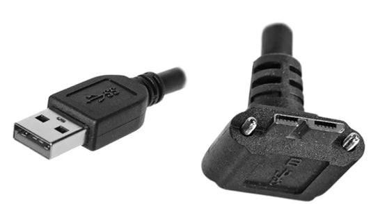 CEI USB3-1-2-3-3.5M Cable, USB 3.0 A to Micro-B R/A Up with Recessed Screws, 3.5 Meters