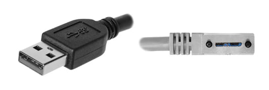 CEI USB3-1-2-5-0.3M Cable, USB 3.0 A to Right Angle Exit with Recessed Screws, 0.3 Meter