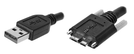 CEI USB3-1-3-2-7M Cable, USB 3.0 A to Micro-B Straight with Thumbscrews, 7 Meters