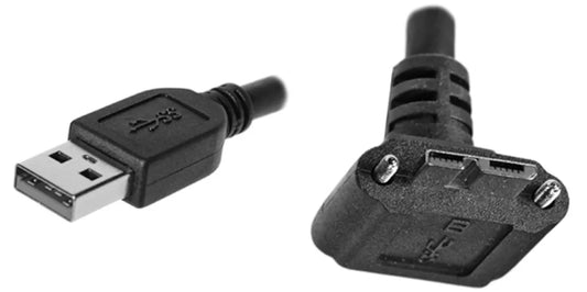 CEI USB3-1-4-3-3M Cable, USB 3.0 A to Right Angle Up Recessed Thumbscrew, 3 Meter