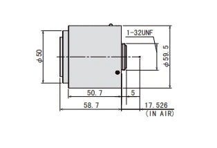 Technical dimensions drawing of VL3528UM6C-MPYIR lens