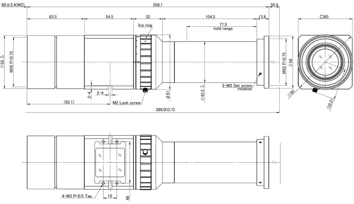 VS Technology VS-LTC5-80CO-45/S Line Scan Telecentric Lenses - USA Security Systems