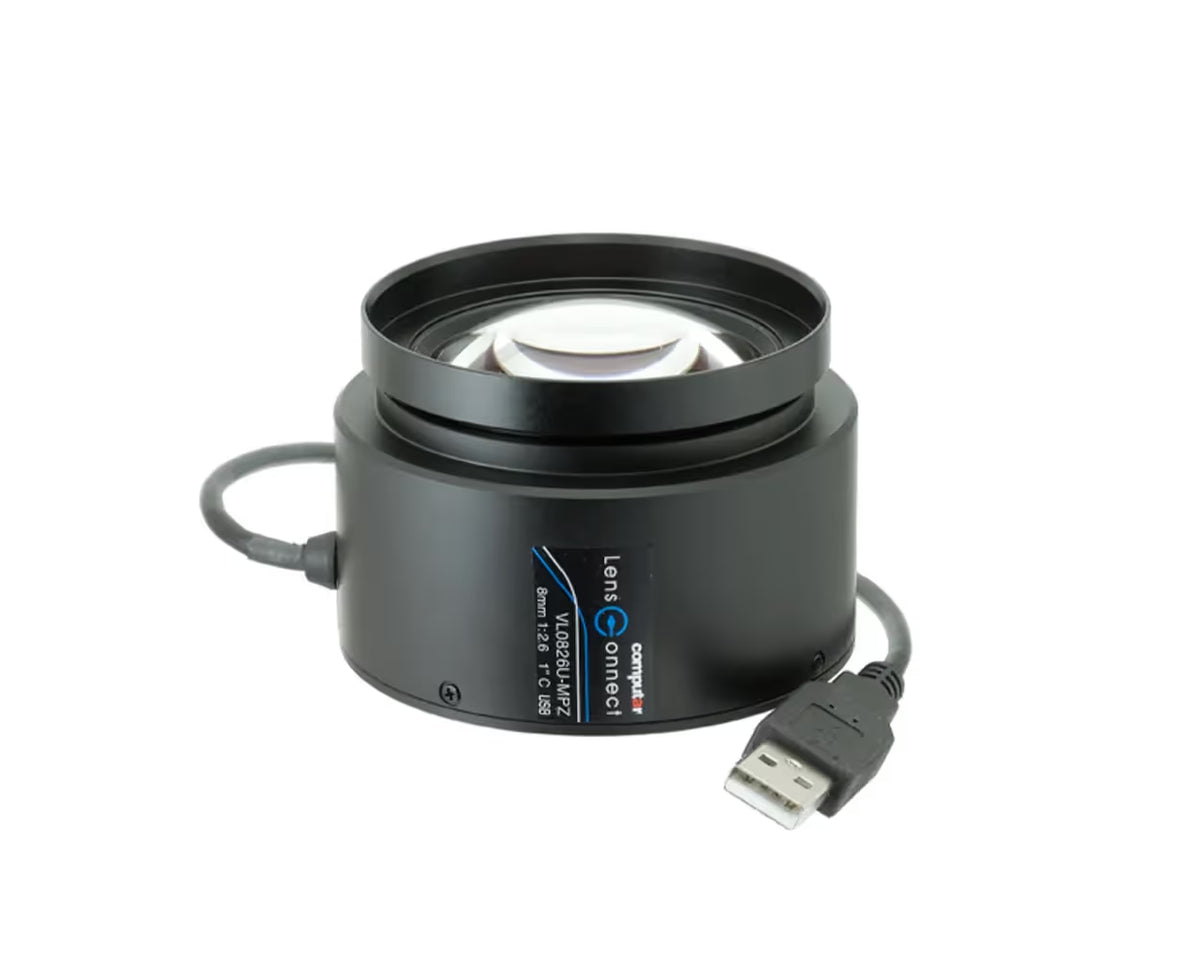 Computar VL0826S-MPZ 20MP 1-inch 8mm F2.6 LensConnect I²C C-mount machine vision lens